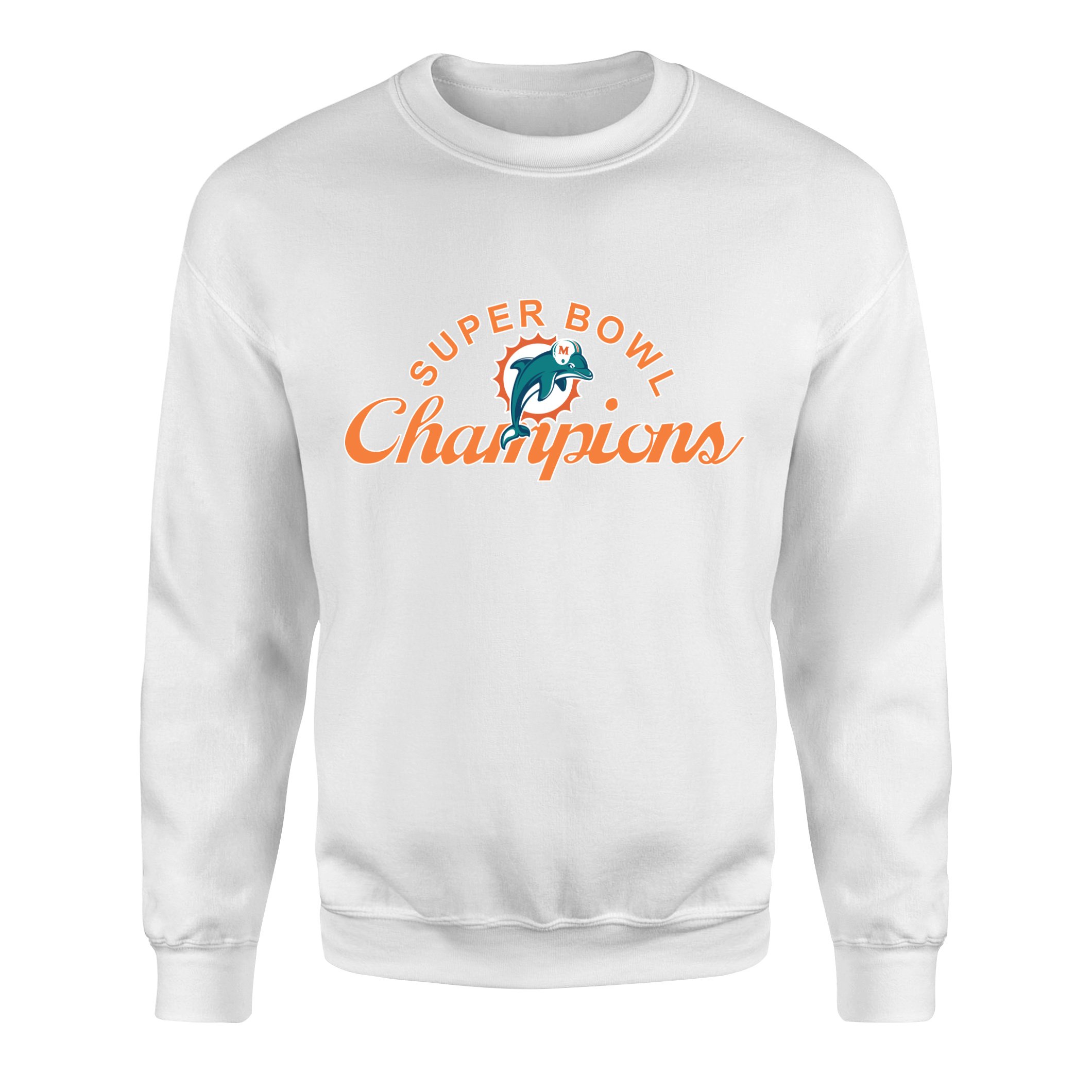 Miami Dolphins SB Champions Sweatshirt M - Beyaz