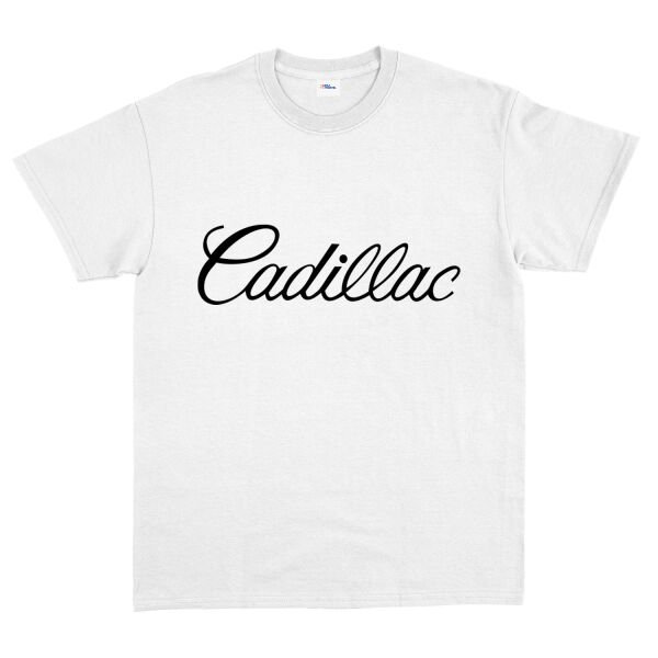 Cadillac Script Tişört XL - Beyaz