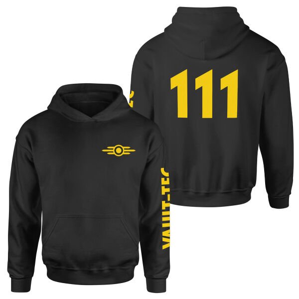 Vault 111 Dweller Hoodie S - Siyah