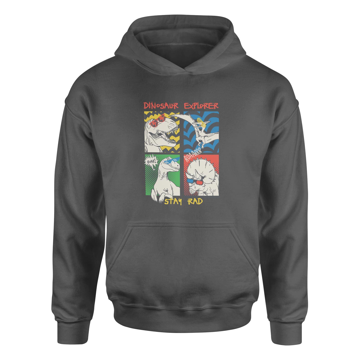Dinosaur Explorer Hoodie XL - Füme