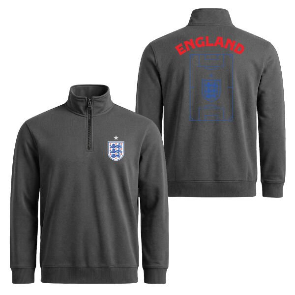 İngiltere Dünya Kupası 2026 Yarım Fermuarlı Sweatshirt S - Füme