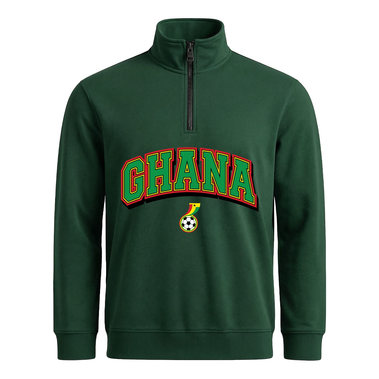 Gana 2026 Varsity Yarım Fermuarlı Sweatshirt XXL - Nefti Yeşili