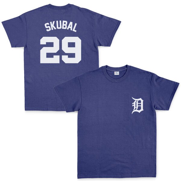 Tarik Skubal 29 Detroit Tigers Jersey Tişört M - İndigo Mavisi