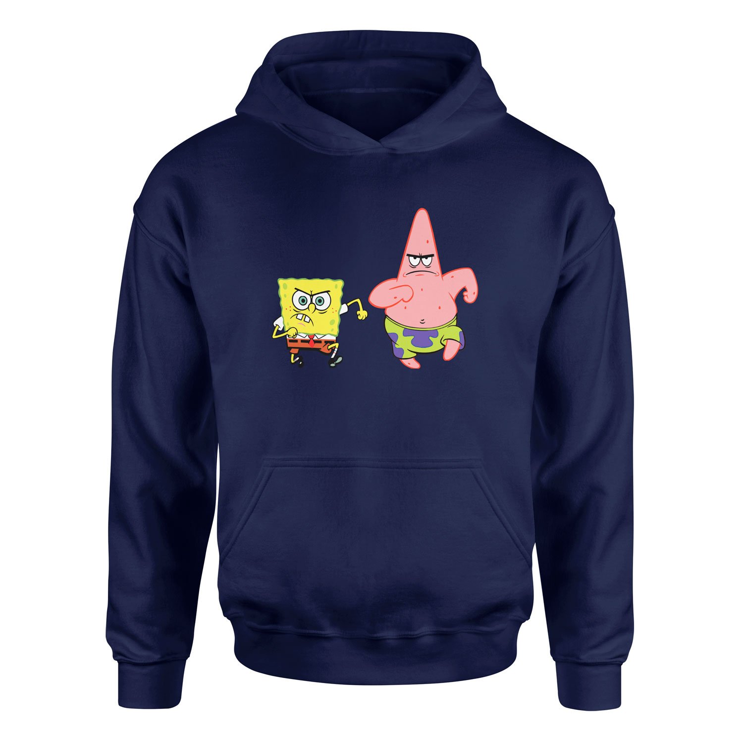 Sünger Bob ve Patrick Hoodie XL - Lacivert
