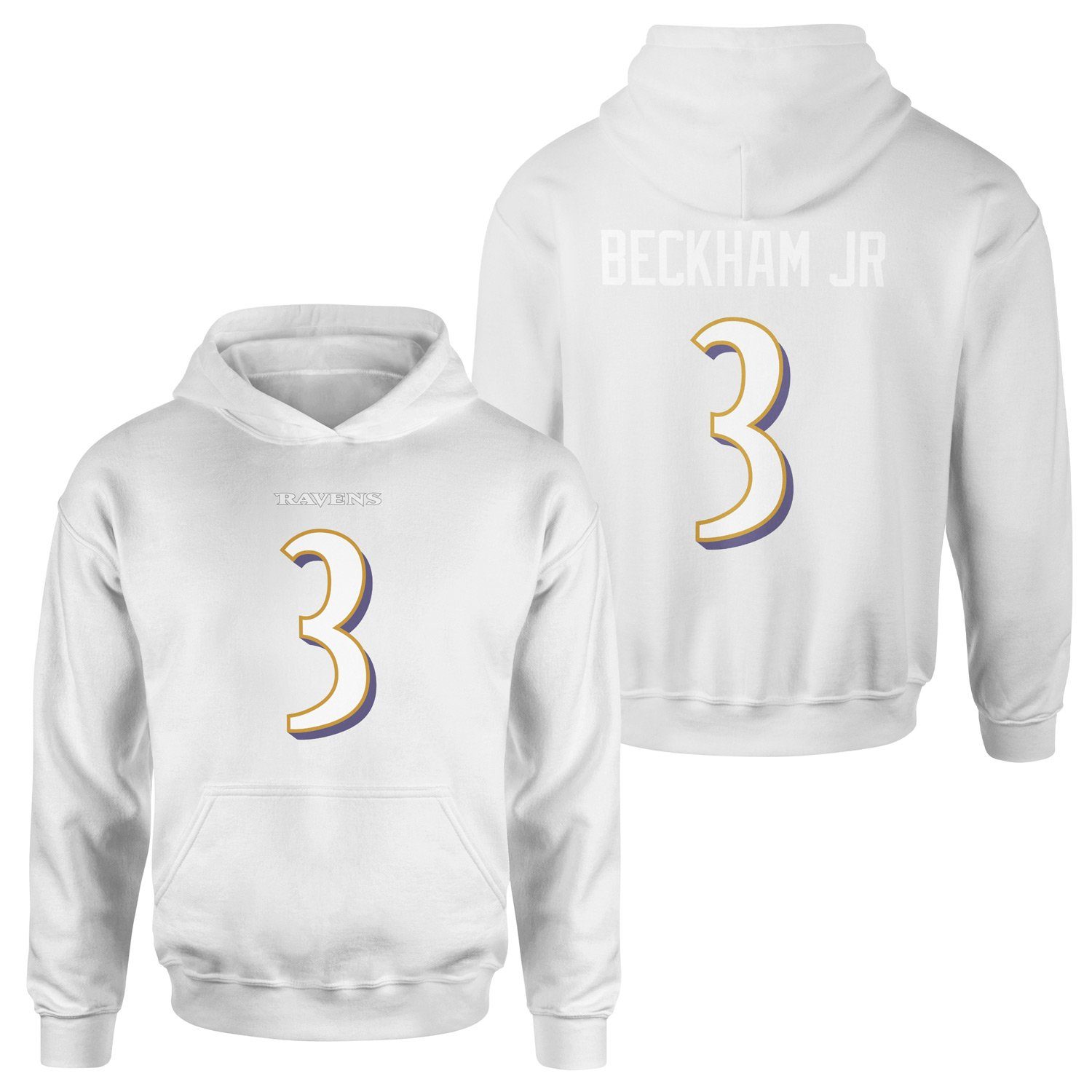 Odell Beckham Jr. Baltimore Ravens Hoodie S - Beyaz