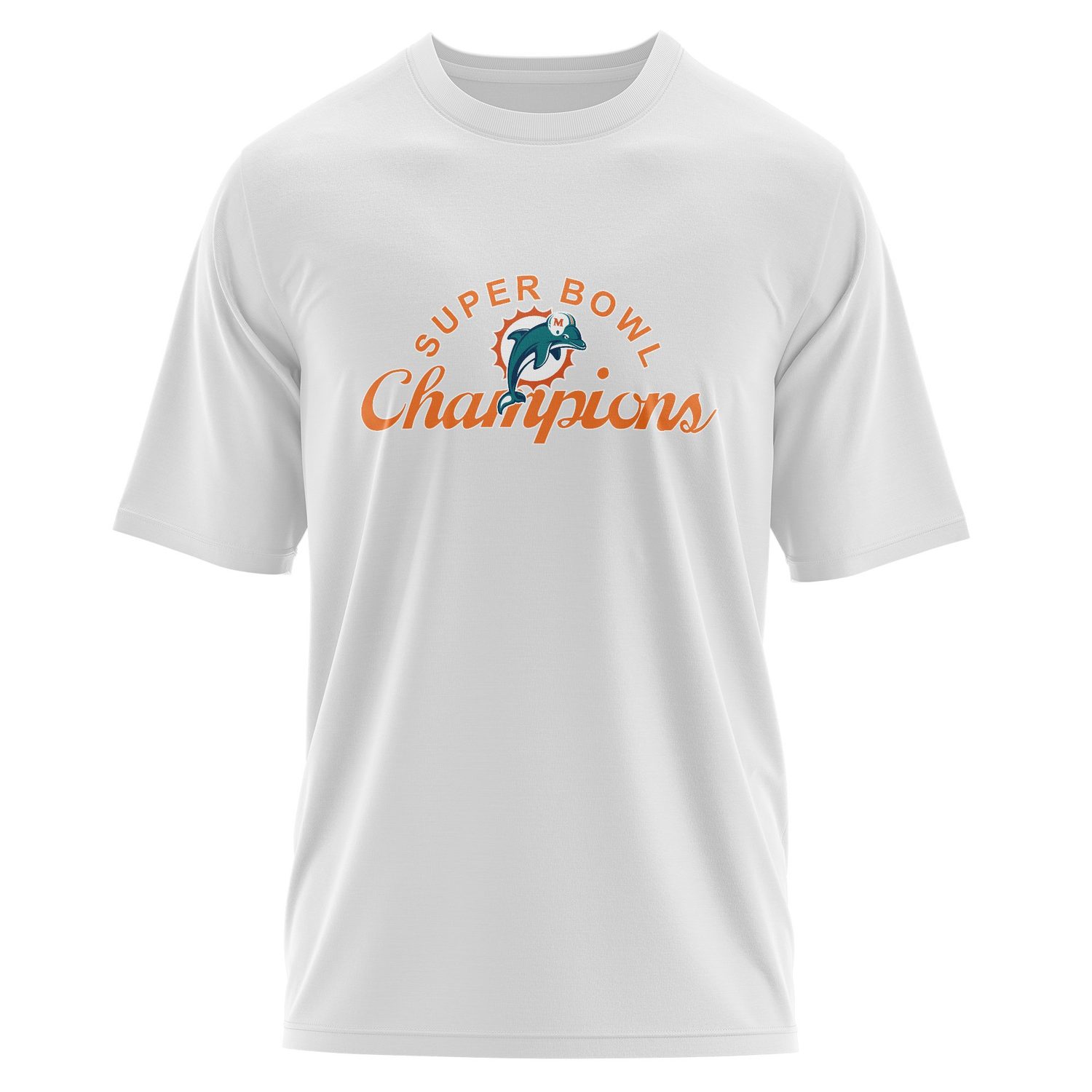Miami Dolphins SB Champions Oversize Tişört M - Beyaz