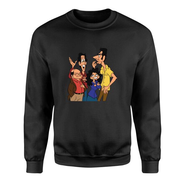 Friends of Seinfeld Sweatshirt XL - Siyah