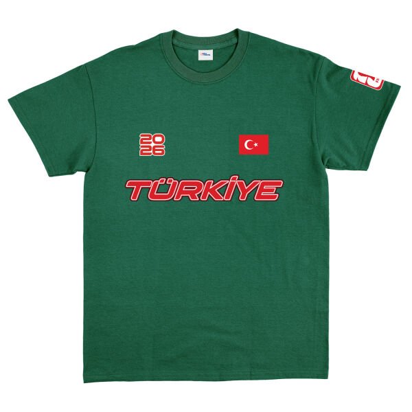 Türkiye 2026 Tişört L - Nefti Yeşili
