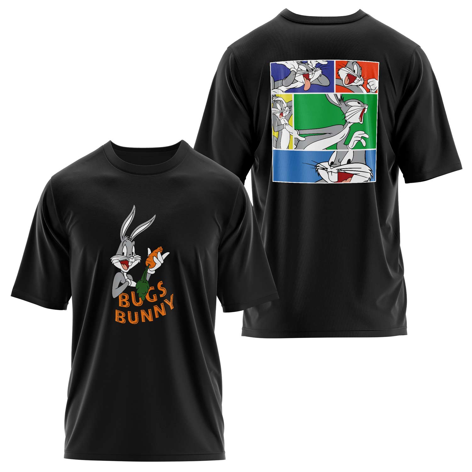 Bugs Bunny 360 Oversize Tişört XL - Siyah