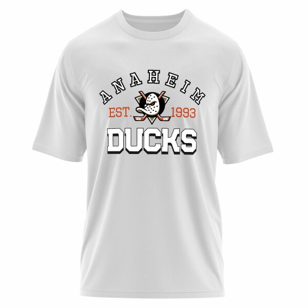 Anaheim Ducks EST. 1993 Oversize Tişört M - Beyaz