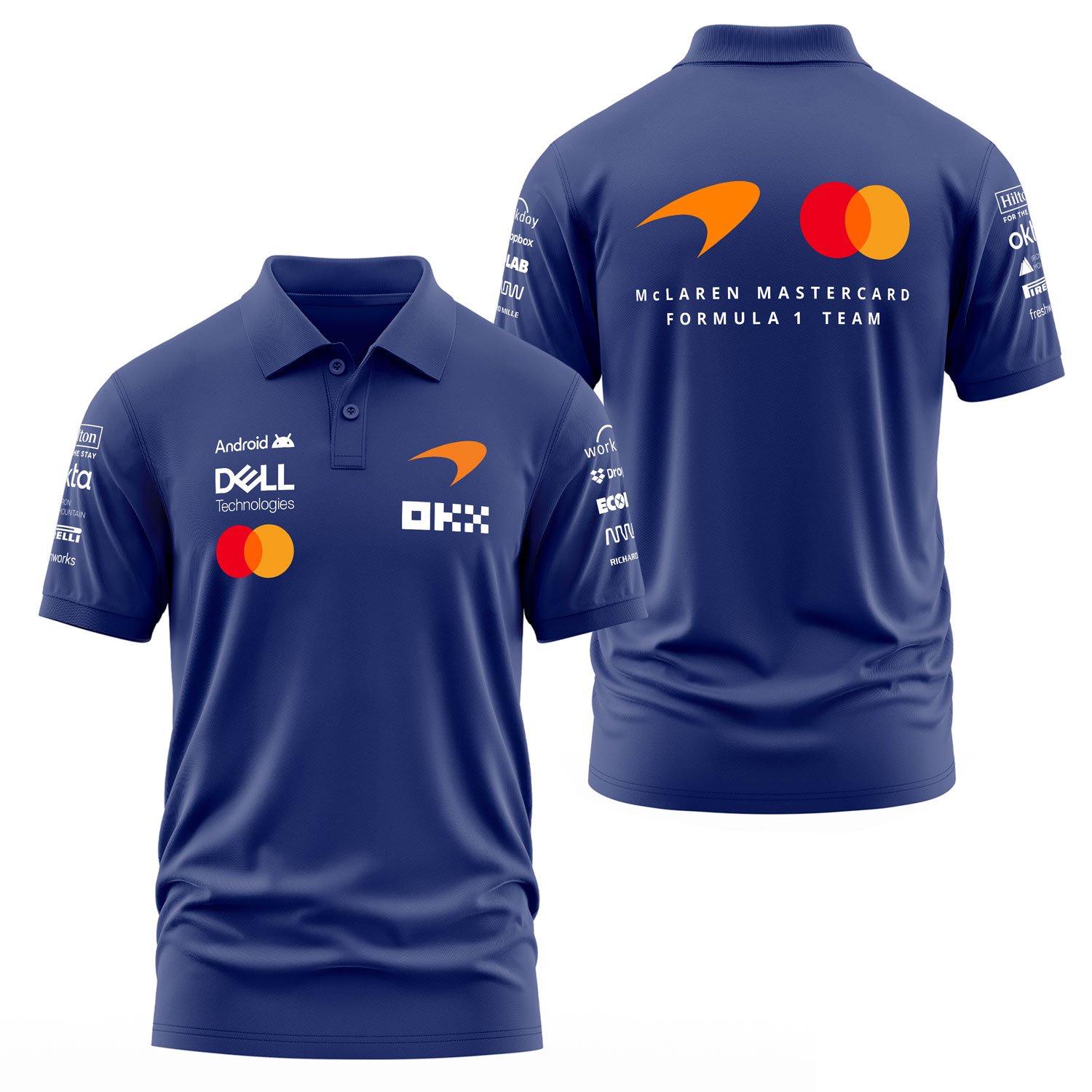 McLaren Racing 2026 Teamline Polo Tişört L - İndigo Mavisi