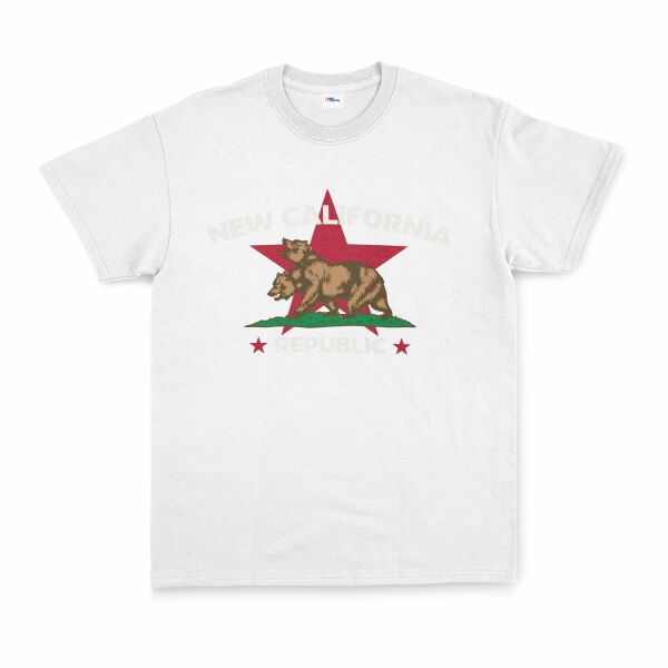 New California Republic Premium Tişört S - Beyaz