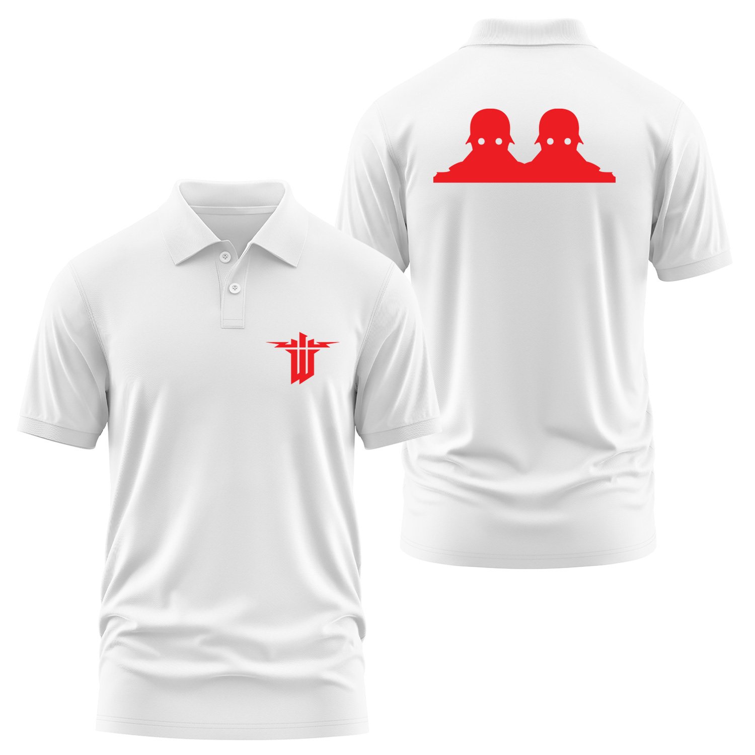 Wolfenstein | Soldat Polo Tişört XL - Beyaz