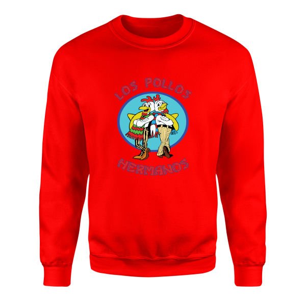Los Pollos Hermanos Sweatshirt S - Kırmızı