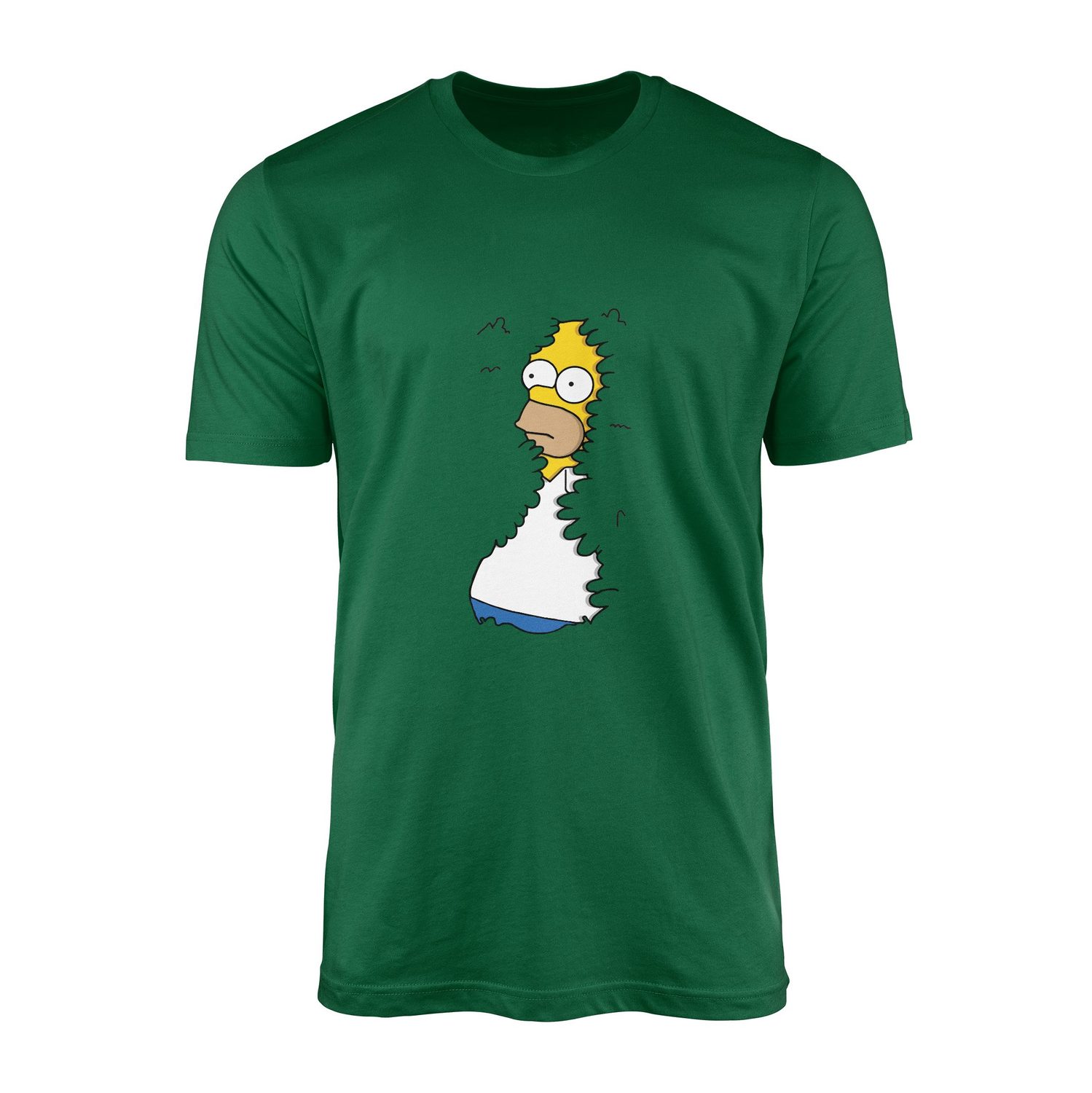 Homer in Hedges | The Simpsons Tişört S - Nefti Yeşili | OUTLET