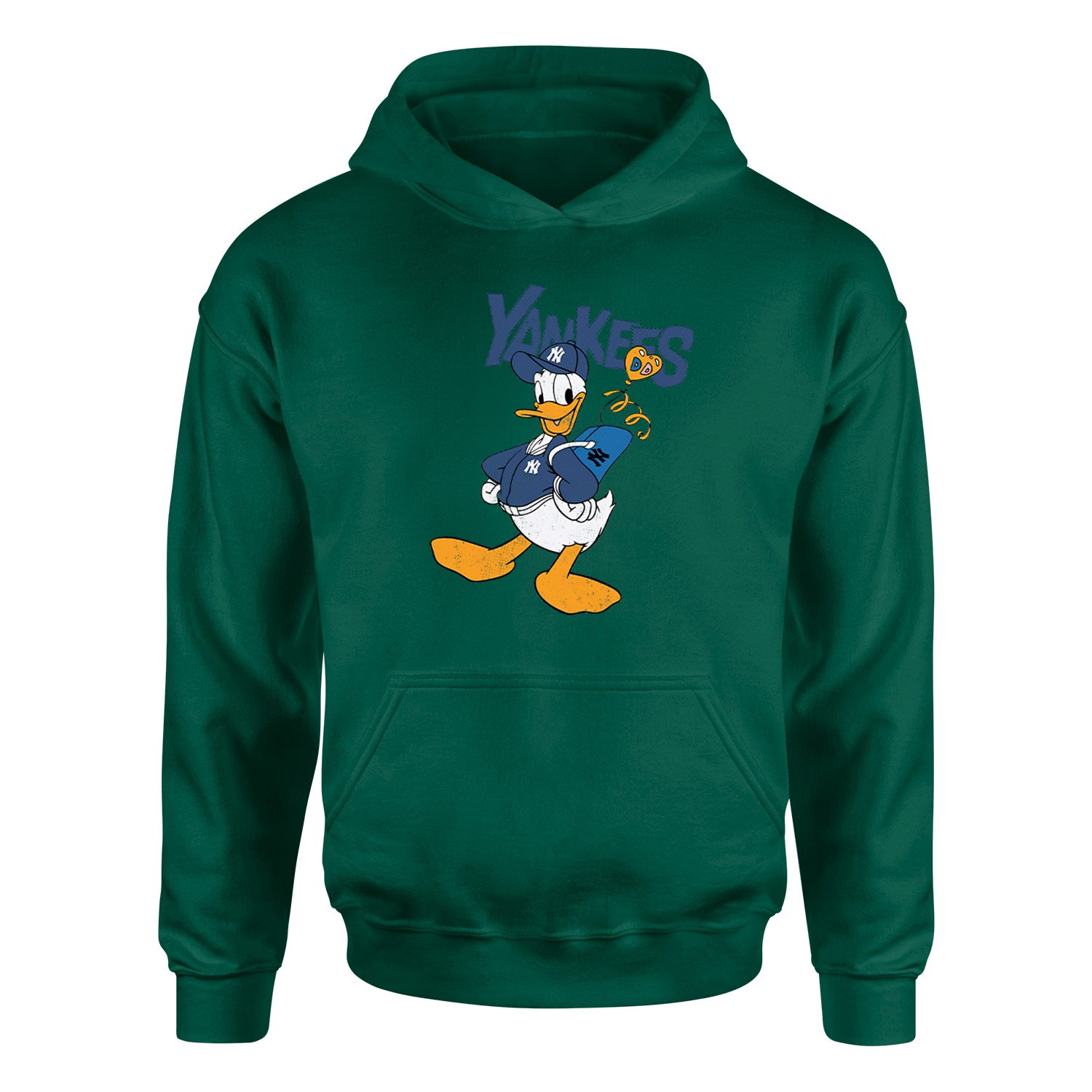 Donald Yankees Grunge Hoodie L - Nefti Yeşili
