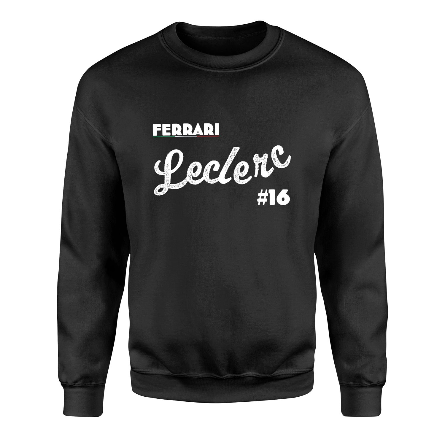 Charles Leclerc Cursive Illustration Sweatshirt S - Siyah