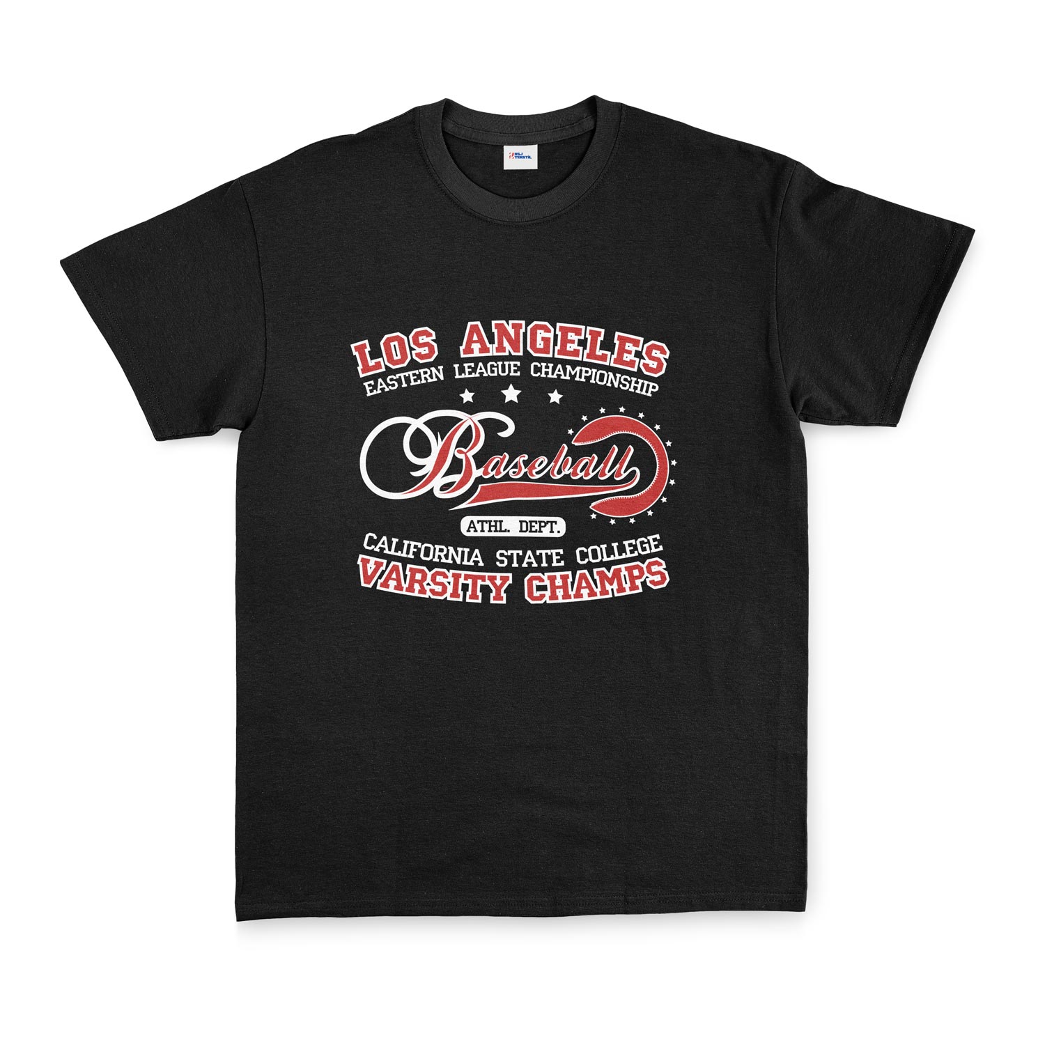 Los Angeles ELC Baseball Tişört S - Siyah