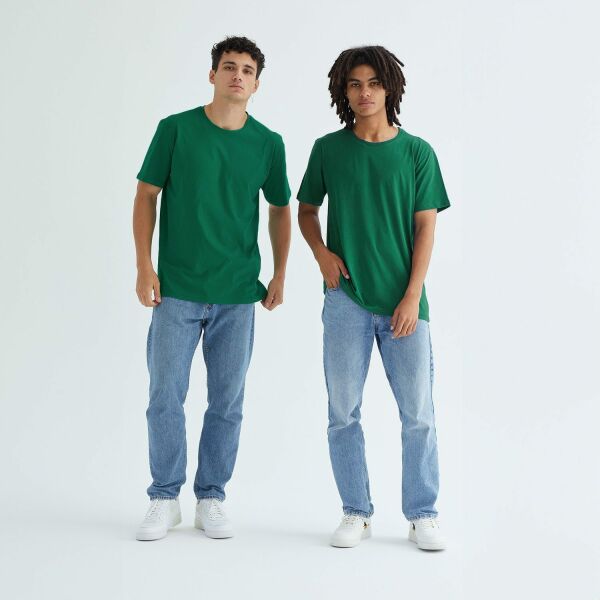 Baskısız Düz Casual Tişört XL - Nefti Yeşili