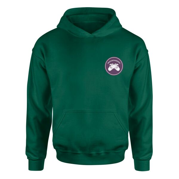 Skateboard Kaykay Badge Hoodie XXL - Nefti Yeşili