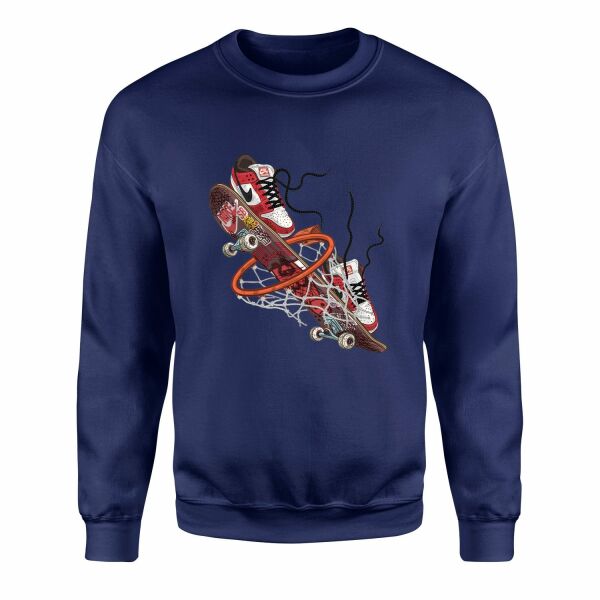 Air Jordan Skateboard Sweatshirt XL - İndigo Mavisi