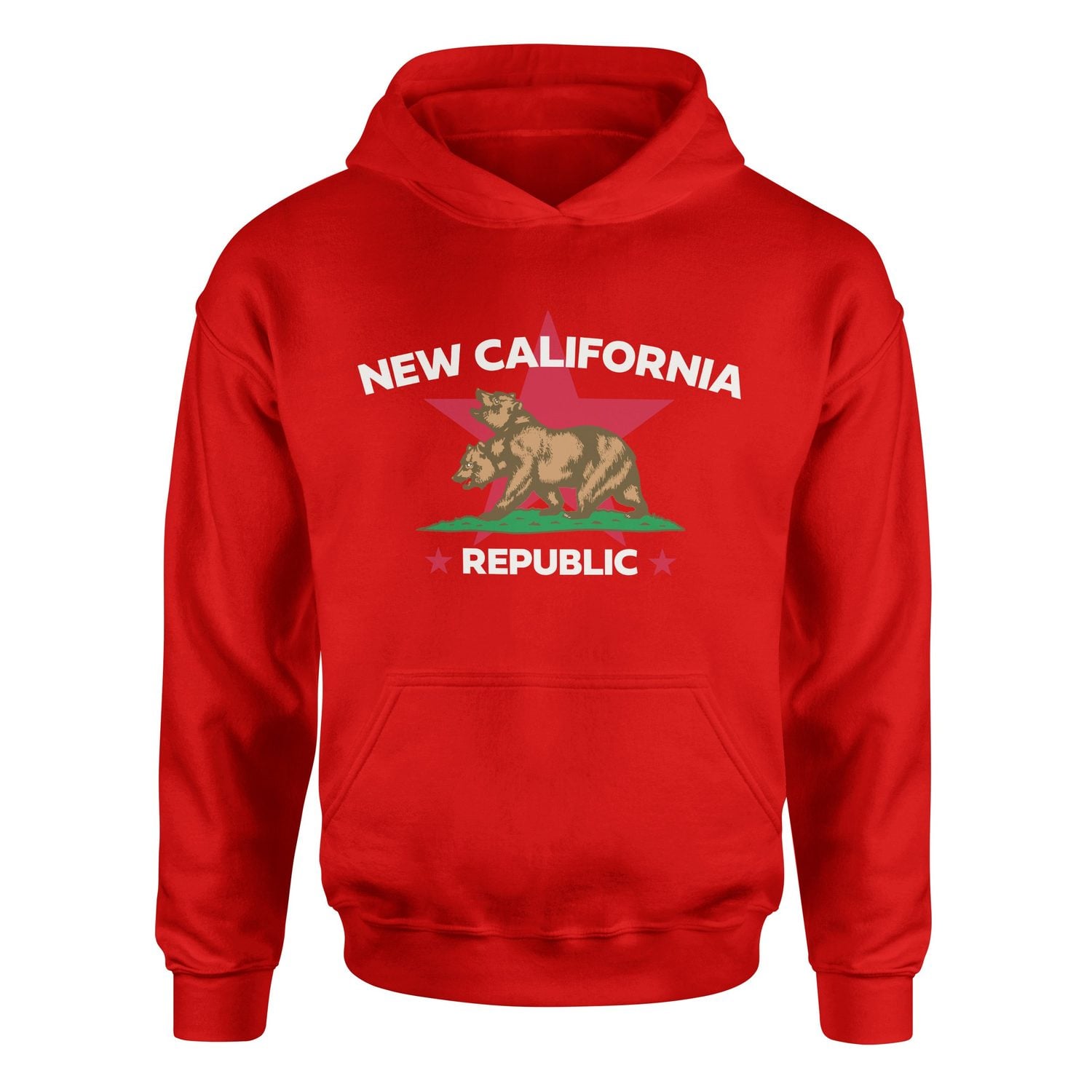 New California Republic Premium Hoodie S - Kırmızı