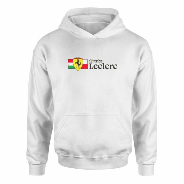 Charles Leclerc ITA-MON Elegant Hoodie XXL - Beyaz