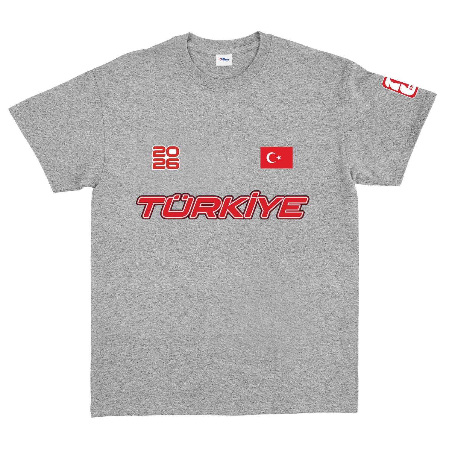 Türkiye 2026 Tişört L - Gri