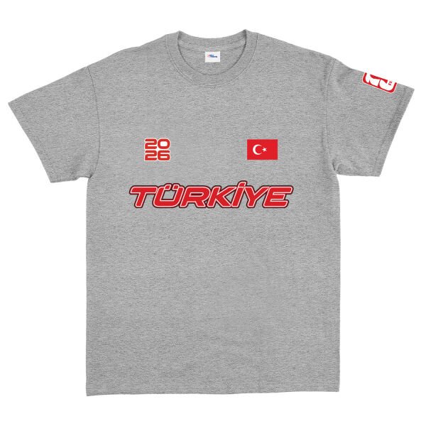 Türkiye 2026 Tişört L - Gri