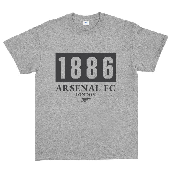 Arsenal Football Club 1886 Tişört M - Gri