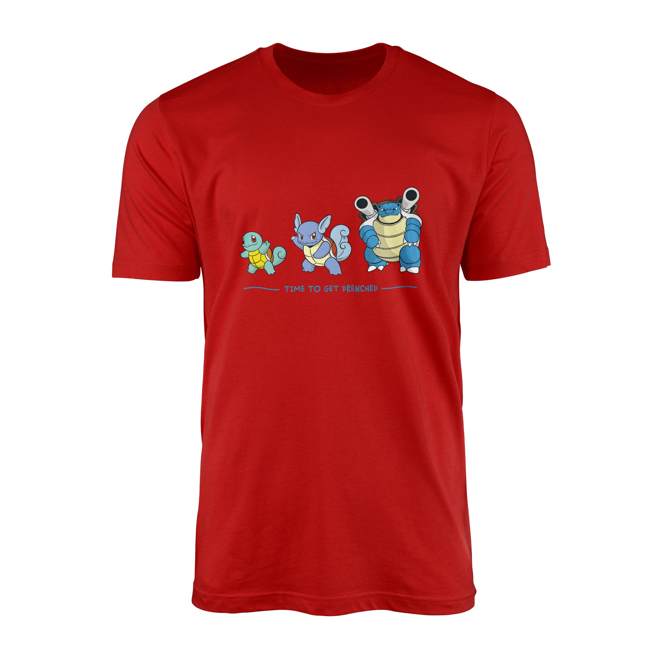 Squirtle Evolution | Time to Get Drenched Tişört M - Kırmızı