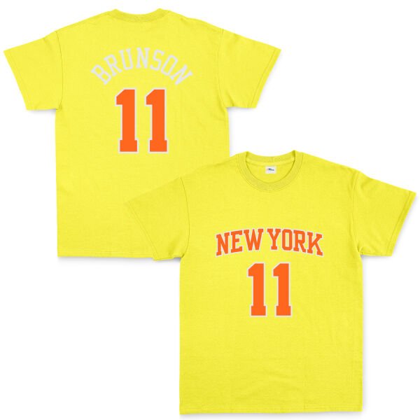 Jalen Brunson 11 New York Tişört S - Sarı