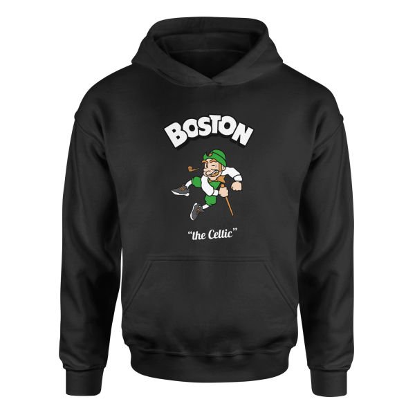 Celtics Cartoon Hoodie S - Siyah