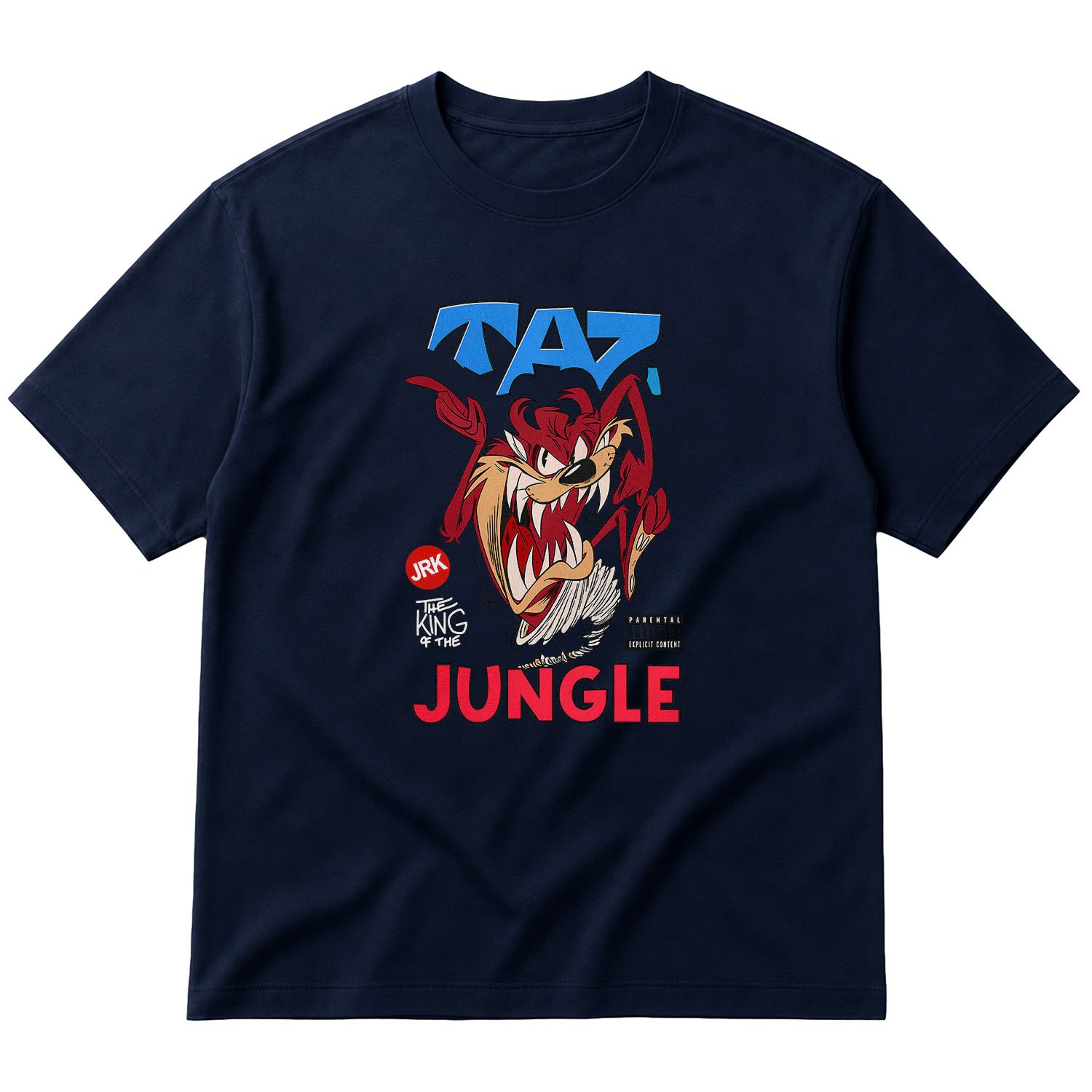 Taz The King of Jungle Oversize Tişört M - İndigo Mavisi