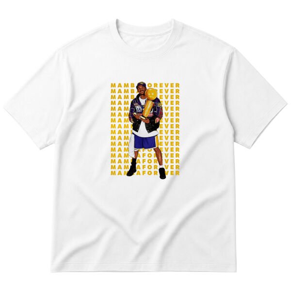 MAMBA FOREVER Kobe Bryant Oversize Tişört L - Beyaz