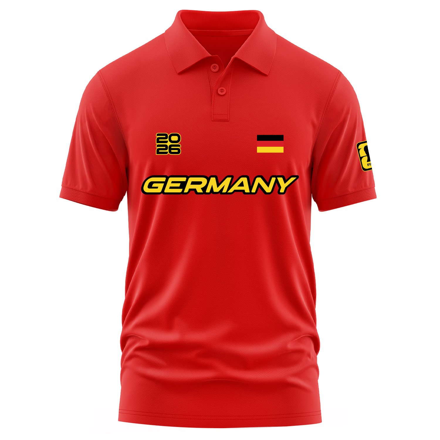 Almanya 2026 Polo Tişört L - Kırmızı