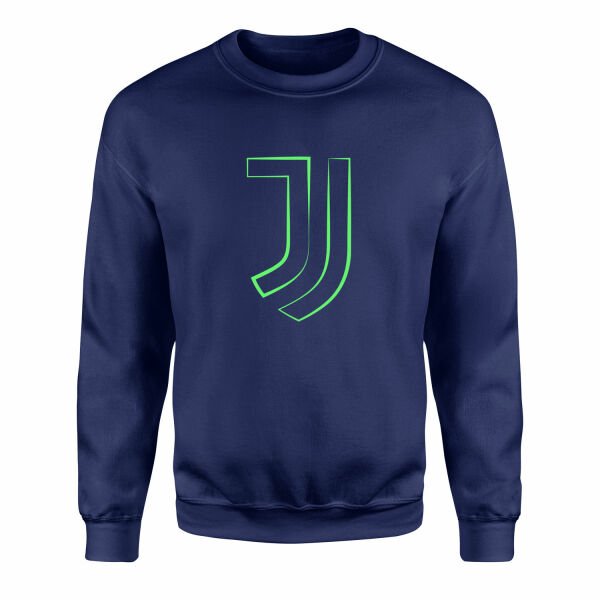 Juventus Green Strokes Sweatshirt M - İndigo Mavisi