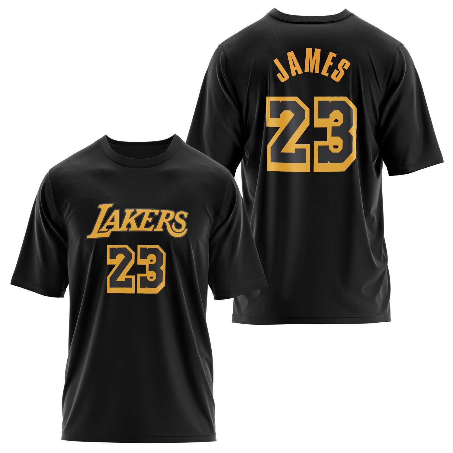 LeBron James 23 Lakers Black Oversize Tişört