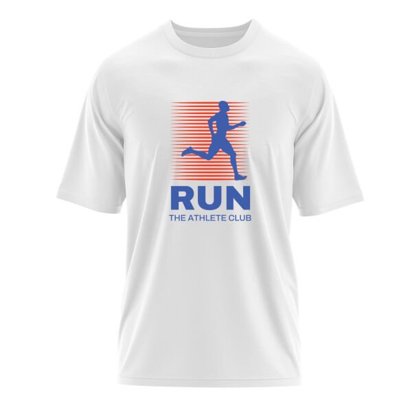 Run, The Athlete Club Oversize Tişört S - Beyaz