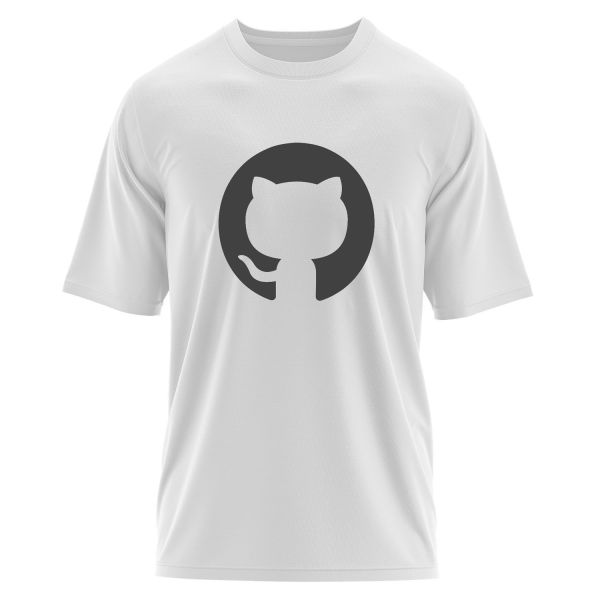 GitHub Oversize Tişört L - Beyaz