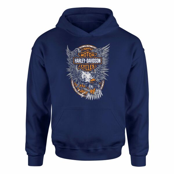 Harley-Davidson Motorcycles Hoodie S - İndigo Mavisi