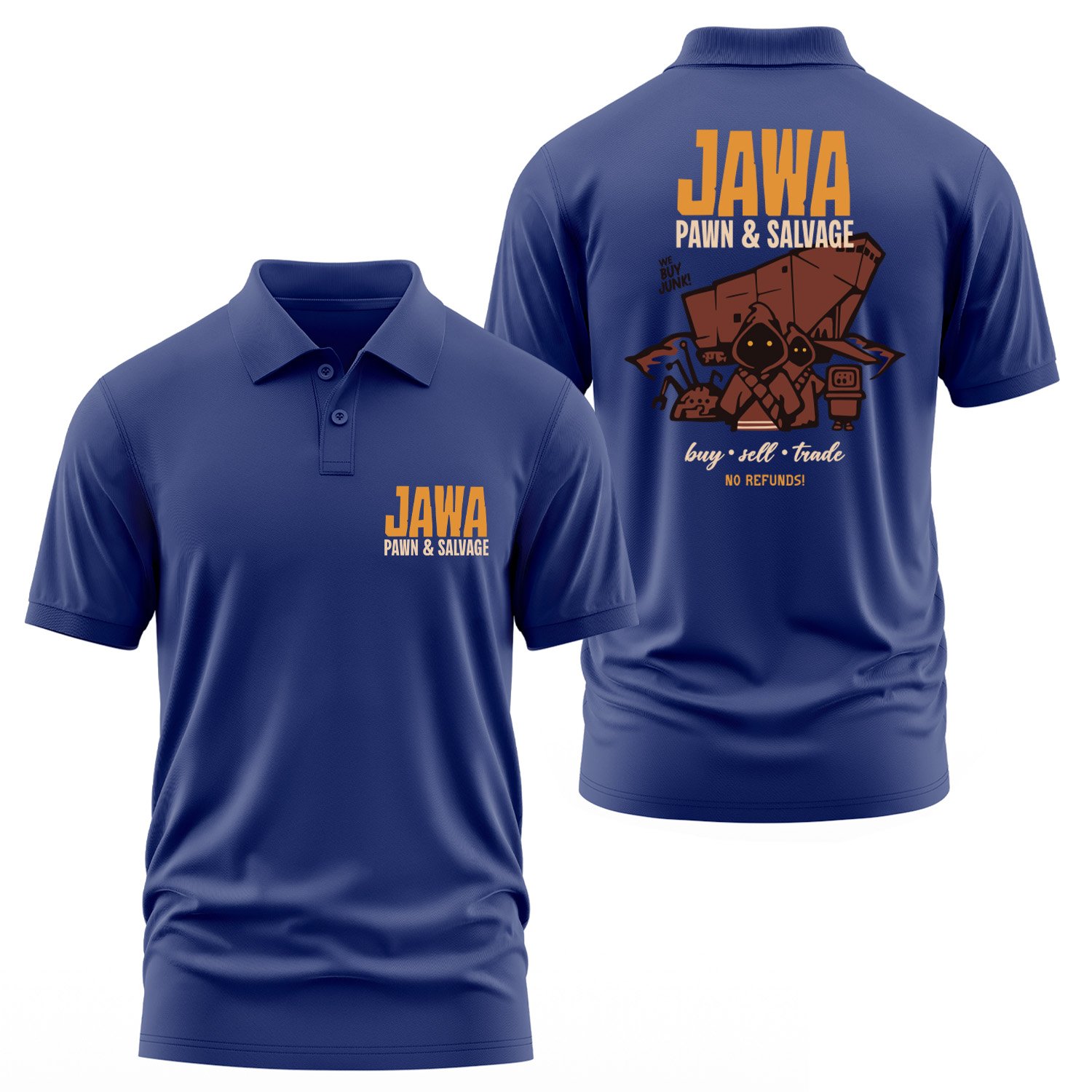 JAWA Pawn & Salvage | We Buy Junk! Polo Tişört XXL - İndigo Mavisi