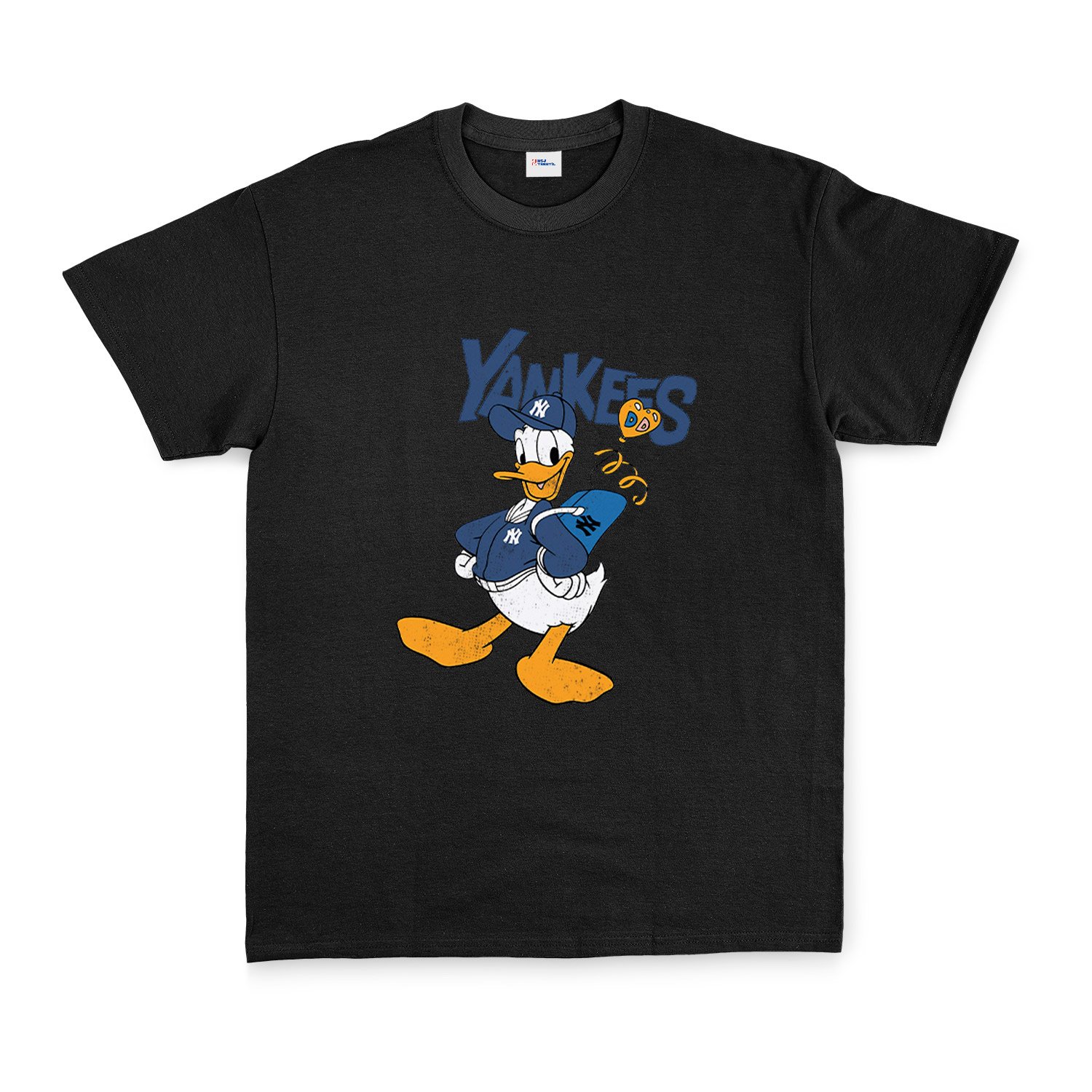Donald Yankees Grunge Tişört S - Siyah