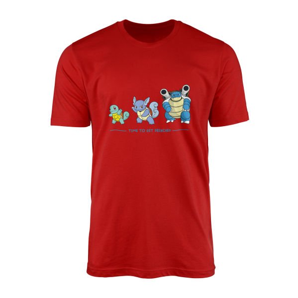 Squirtle Evolution | Time to Get Drenched Tişört L - Kırmızı