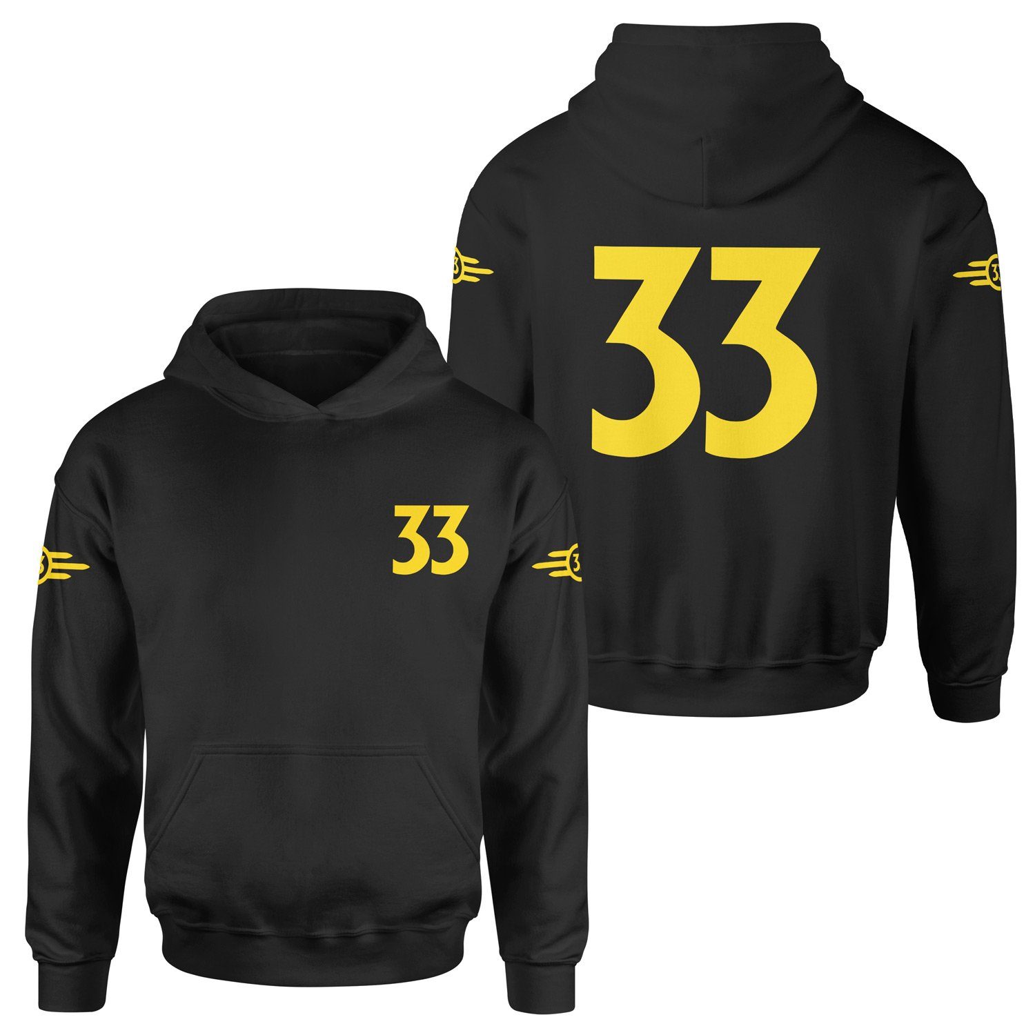 Vault 33 Dweller | Fallout Dweller Edition Hoodie S - Siyah