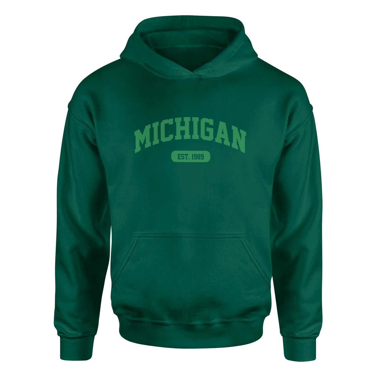 Michigan EST. 1989 Hoodie M - Nefti Yeşili