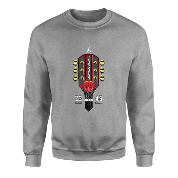 Air Jordan Guitar Sweatshirt L - Gri