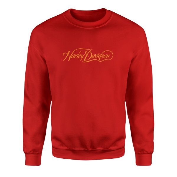 Harley-Davidson Script Sweatshirt M - Kırmızı