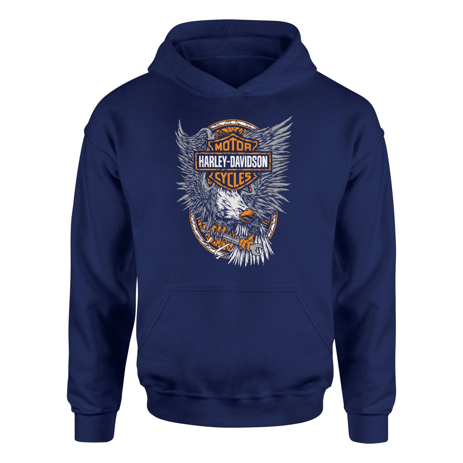 Harley-Davidson Motorcycles Hoodie L - İndigo Mavisi