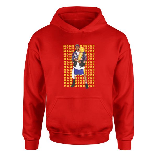 MAMBA FOREVER Kobe Bryant Hoodie S - Kırmızı